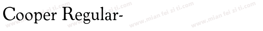 Cooper Regular字体转换